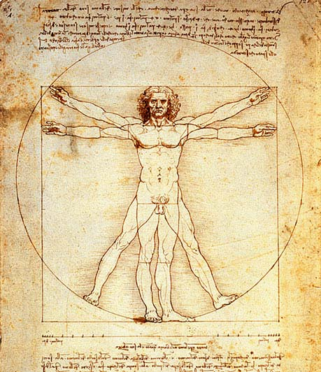 The Vitruvian Man by Leonardo da Vinci (c. 1485)